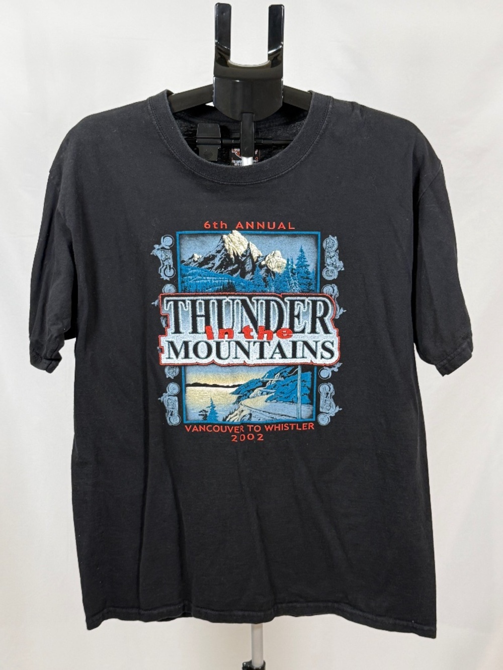 Harley-Davidson Thunder In The Mountains 2002 Canada Rally Tee L